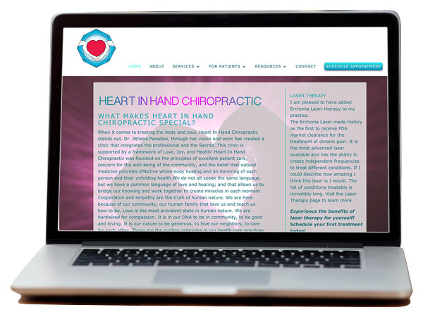Website Design for Heart in Hand Chiropractic